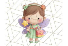 Kawaii Halloween Clipart Cute Kids and Candy Elements Png Product Image 5