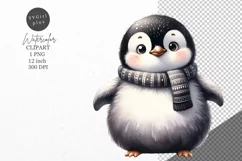 Penguin clipart, Winter clipart, Christmas clipart Product Image 1