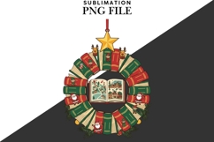 Bookish Christmas png design for T-shirts Product Image 2