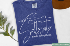 Saltwater Health Everything SVG | Waves SVG | Beach SVG Product Image 2