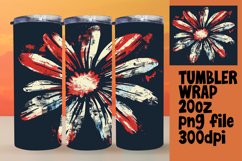 Watercolor American Flag Tumbler Wrap Design Product Image 1