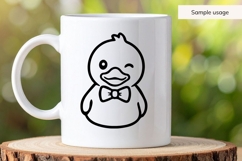 Rubber Duck wearing a Bow Tie SVG Product Image 5