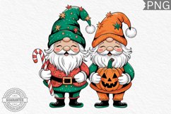 Christmas &amp; Halloween Gnome Sublimation - Clipart PNG Bundle Product Image 6
