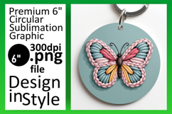 Stylish Circle Design for Sublimation , Butterfly Product Image 1