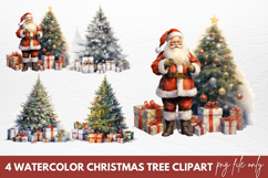 PNG Watercolor Christmas Tree Clipart Product Image 1