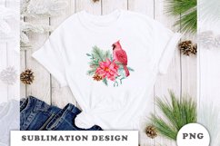 Watercolor Christmas Bouquet clipart PNG Product Image 5