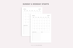 2027 Monthly Planner on One Page, Printable, A4/Letter Size Product Image 5