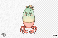Whimsical Summer Crab Clipart Product Image 1