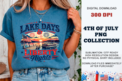 Lake Days &amp; Liberty Nights PNG | Sublimation DTF Product Image 5