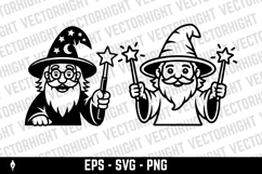 mascot of a friendly wizard with a long beard Product Image 5