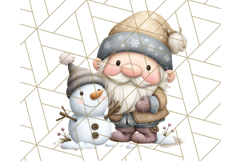 Watercolor Winter Gnome Clipart, Cute Gnome Christmas PNG Product Image 5