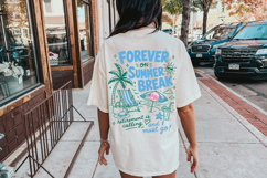 Forever On Summer Break PNG, Preppy Summer Sublimation Product Image 5