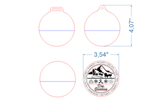 Dog Sledding Sport Medal SVG laser cut files for Glowforge Product Image 4