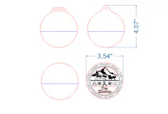 Dog Sledding Sport Medal SVG laser cut files for Glowforge Product Image 4