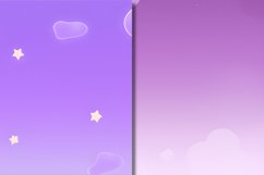 Cartoon purple ombre backgrounds / Purple digital paper pack Product Image 5