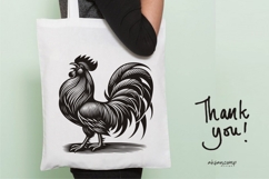 Elegant Rooster Silhouette Vector Product Image 5