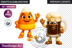 Fantasy Junk Food Characters RPG Clipart Sweets PNG Graphics Product Image 1
