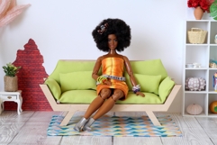 Miniature sofa hexagon shape download file kit dollhouse fur Product Image 5