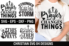 Christian SVG Design - Prayer Changes Things Product Image 1