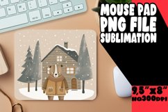 Blissful Mouse Pad Sublimation Ideas, Christmas Product Image 1