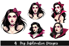 4 Halloween Witch Clipart PNG | Spooky Season Png Product Image 1