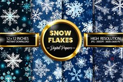 Snowflakes Digital Papers - 04 Variations Product Image 1