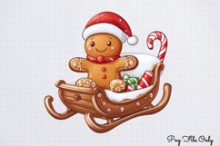 Christmas Gingerbread Man Clipart Bundle PNG Product Image 6