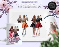 Fancy Besties Clipart, Short Dresses Product Image 6