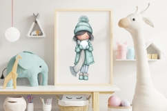 Whimsical Winter Cute Girl Clipart Bundle Product Image 5