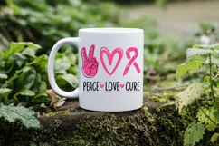 Cancer ribbon svg, Angel svg, Peace love cure svg Product Image 4