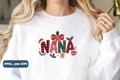 Nana Christmas sublimation PNG Design, PNG Sublimation Product Image 5