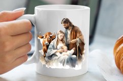 Christmas Nativity Watercolor Clipart, Christmas PNG Product Image 5
