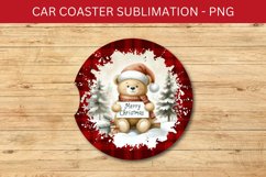 rounded car coaster - baby bear Product Image 1