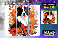 Cute Dog Tumbler Sublimation, 20 oz Skinny Tumbler Wrap Product Image 1