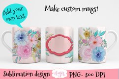 Custom mug floral template for sublimation Product Image 2