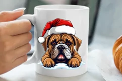 Christmas Peeking Dogs Clipart, Christmas PNG Product Image 5