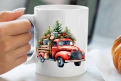 Christmas Cars Watercolor clipart, Christmas Cars Clipart Product Image 5