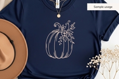 Hand Drawn Floral Pumpkin SVG Product Image 5