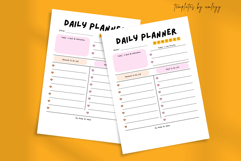 Canva Editable Daily Planner Template, Cute Pink Aesthetic Product Image 1