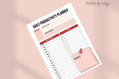 Daily Productivity Planner Template Canva Editable,Printable Product Image 5