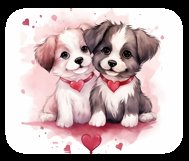 Dog Valentine's Day Sublimation Mouse Pad PNG Bundle Product Image 6
