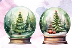 Christmas Tree in Snow Globe Clipart, Christmas Tree in Product Image 6