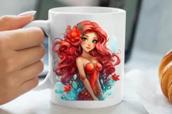 Christmas Mermaid Clipart Sublimation, Christmas PNG Product Image 5
