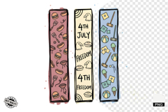 4th of July Brushstrokes Clipart Product Image 1