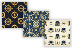Maritime Digital Paper Pack, Classic Nautical Seamless Product Image 3