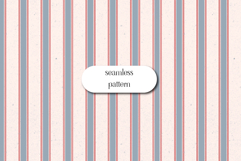 Vintage Striped Seamless Pattern in Red and Blue Tones Product Image 1