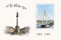 Watercolor Landmarks of Warsaw Historic Monuments of Poland Product Image 5