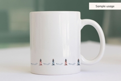 Seamless Nautical Lighthouse Border SVG Product Image 5