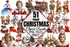 Royal Christmas Clipart Sublimation Bundle PNG Product Image 1