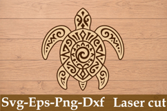 Tribal Turtle Laser Cut Svg Design Product Image 1